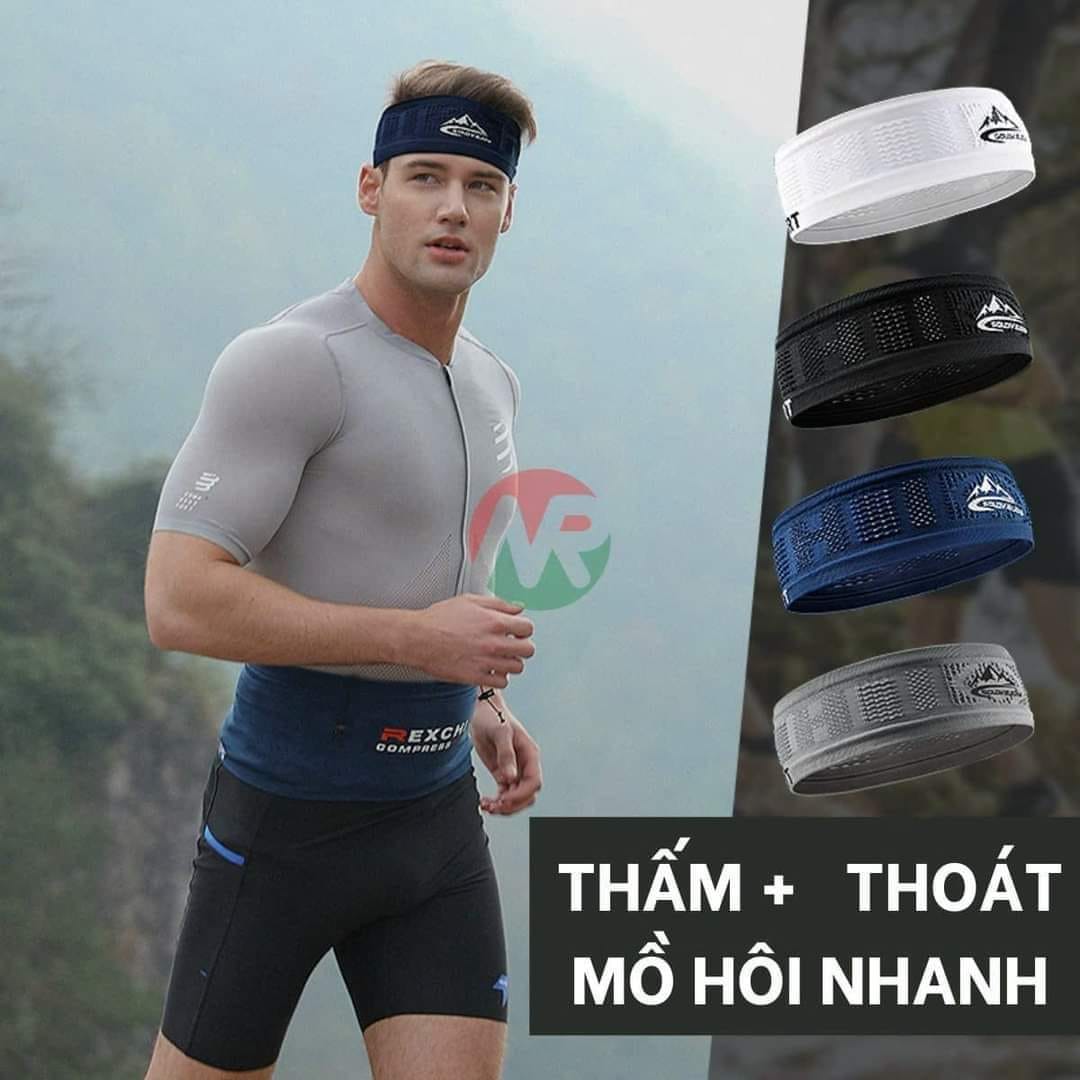 Băng Chặn Trán Mồ Hôi Rexchi, Thấm Hút Tốt Chất Liệu Cao Cấp 100% Polyester BCT-882