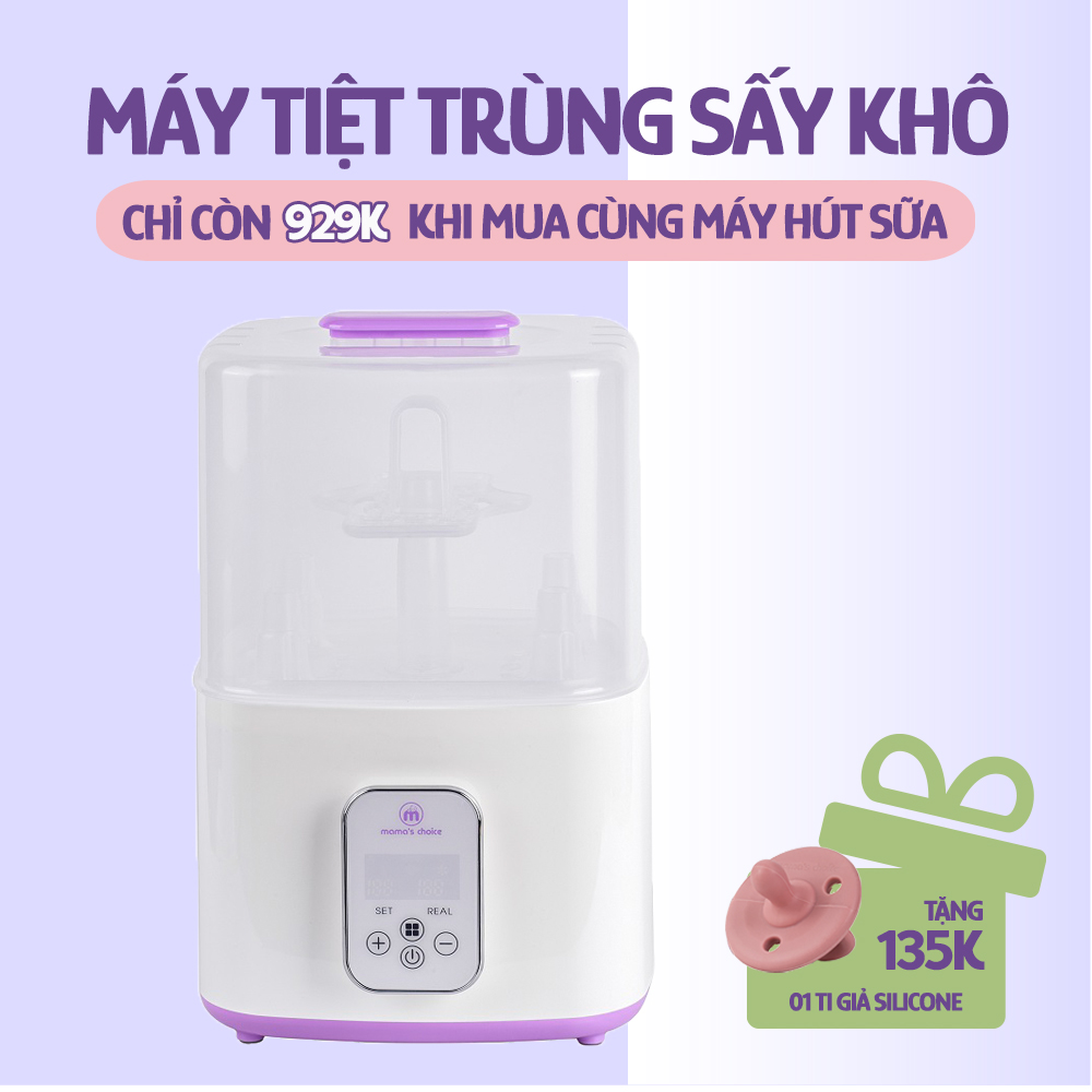 Máy Tiệt Trùng Bình Sữa Mama’s Choice 5in1 Tích Hợp Chức Năng Sấy Khô Phụ Kiện và Hâm Sữa Cho Bé, BH Chính Hãng 12 Tháng