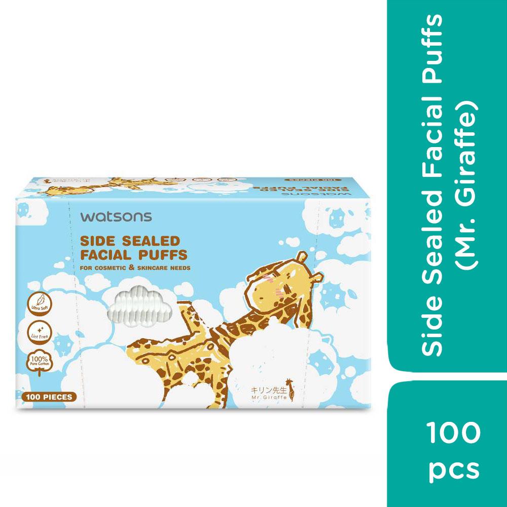 Bông Tẩy Trang Watsons Side Sealed Facial Puffs 100s (Mr. Giraffe)