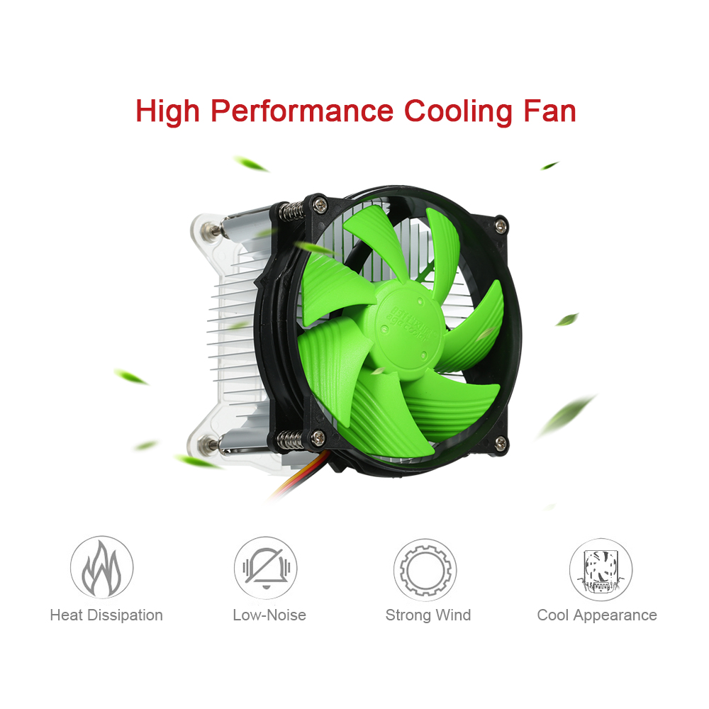Quạt Làm Mát CPU 3 Chân Tản Nhiệt Nhanh Tiếng Ồn Thấp
