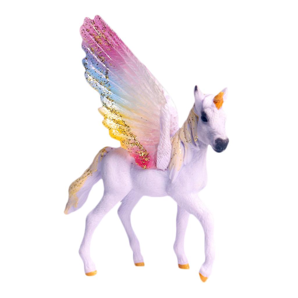 Fantasy Animal Model Figures Home Ornaments Collection Toys  Rainbow