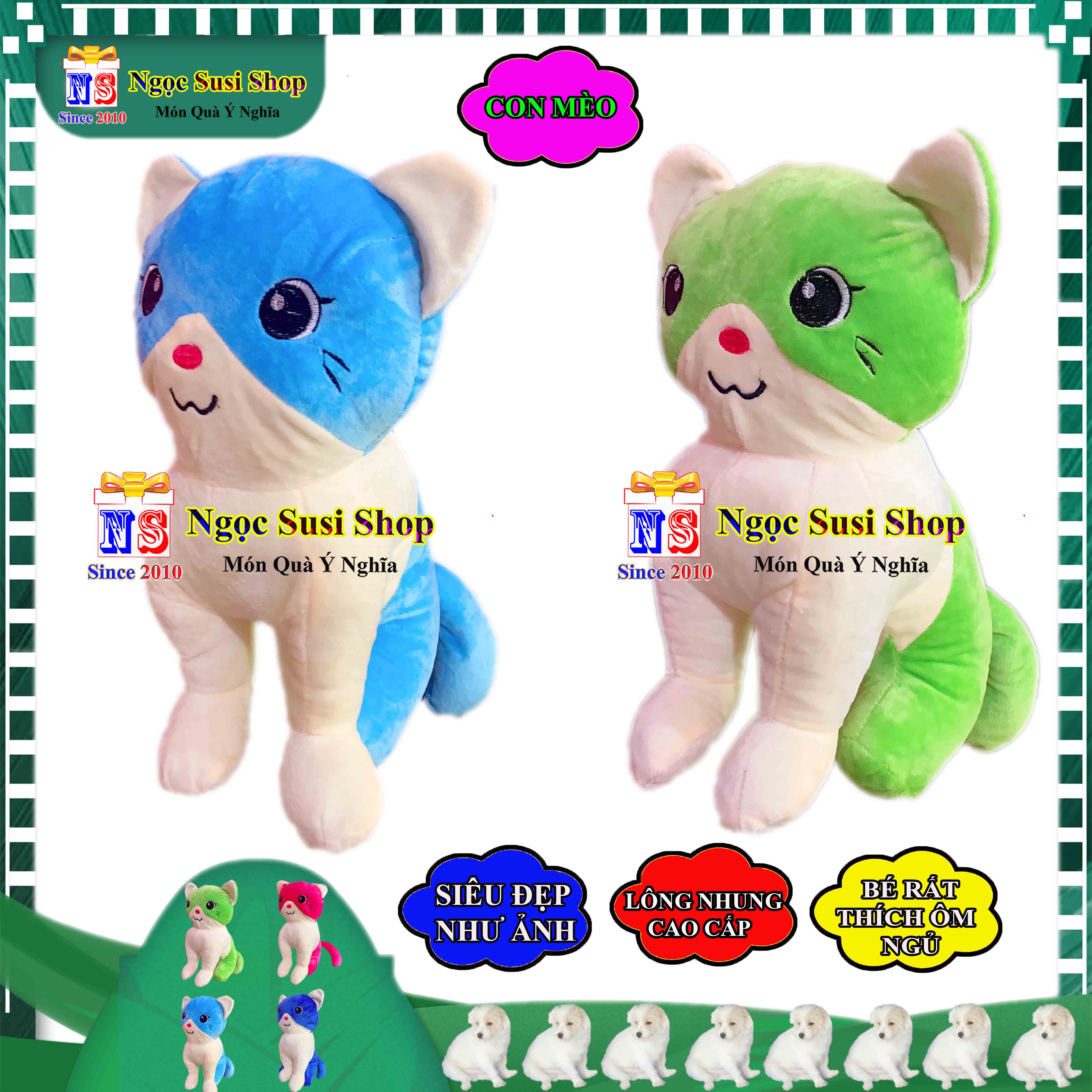 GẤU BÔNG CON MÈO NGỒI RẤT DỄ THƯƠNG DÀNH CHO BÉ YÊU HÀNG ĐỘC - GIAO NGẪU NHIÊN MÀU