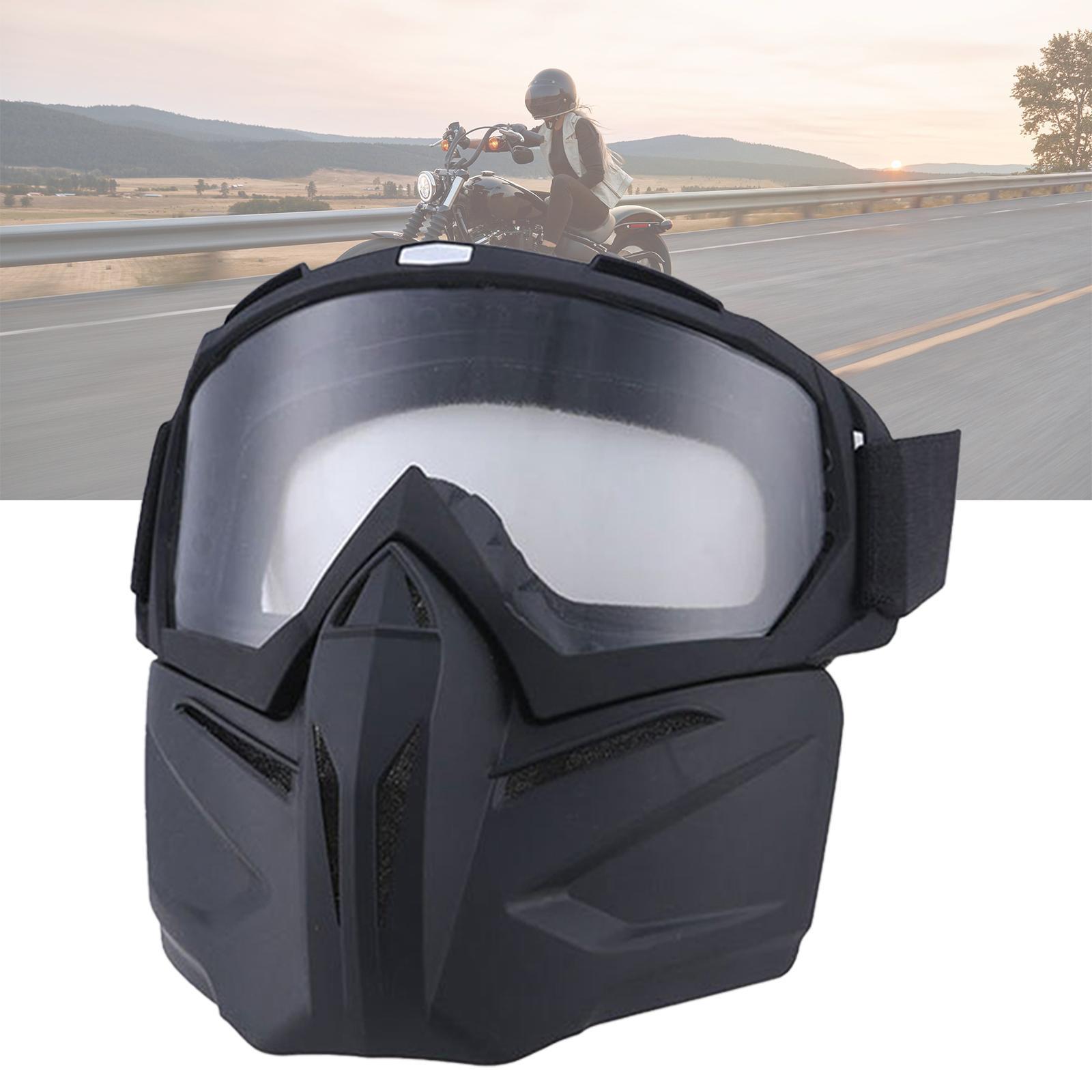 Motorcycle Riding Goggles Glasses with Face Windproof Road Bike Goggles for Outdoor Sports Biking Motorcycling Skiing Snowmobile