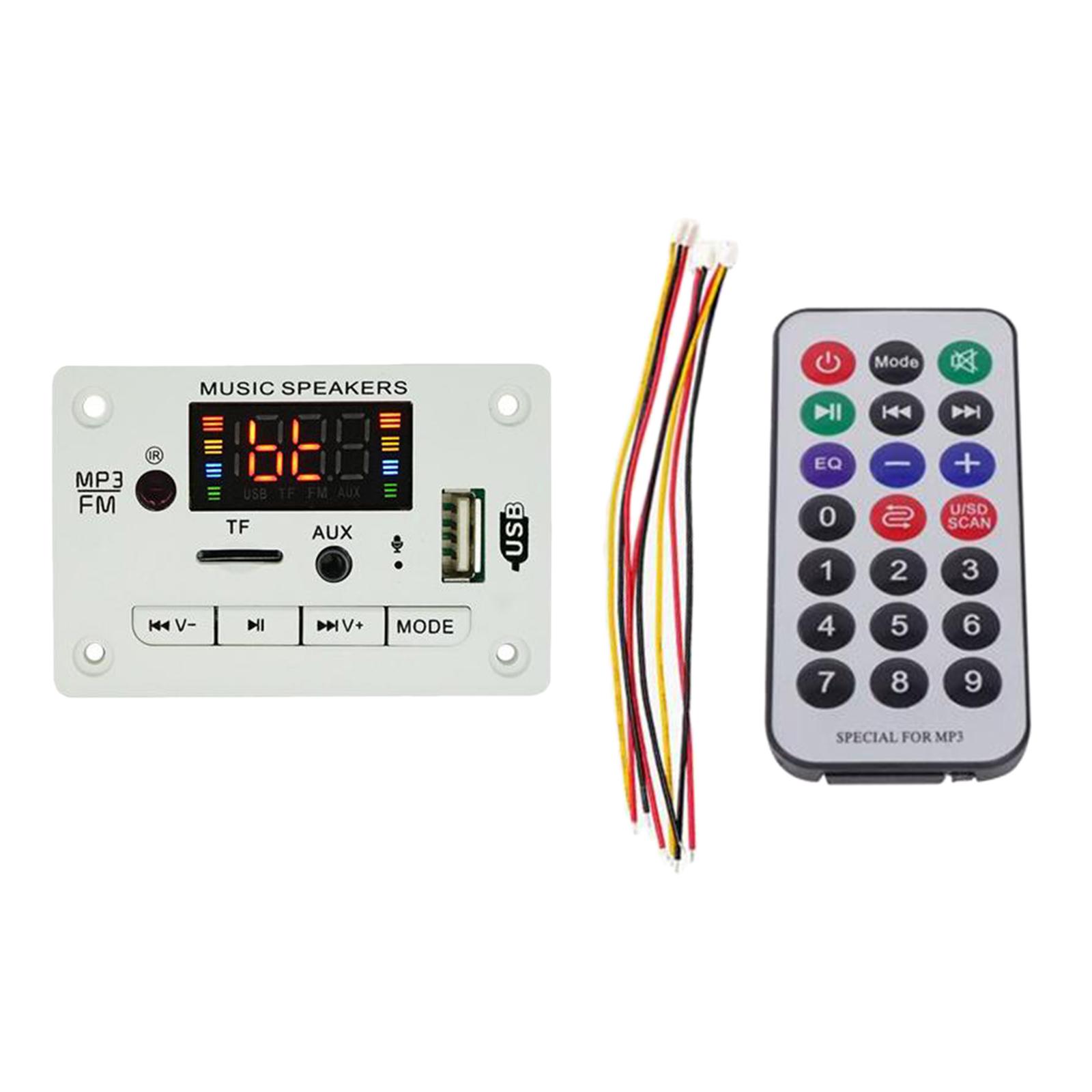DC 5V /12V Car Stereo MP3 Decoder Board Recording Module Wireless Audio Module - Made of high reliable quality and durable material