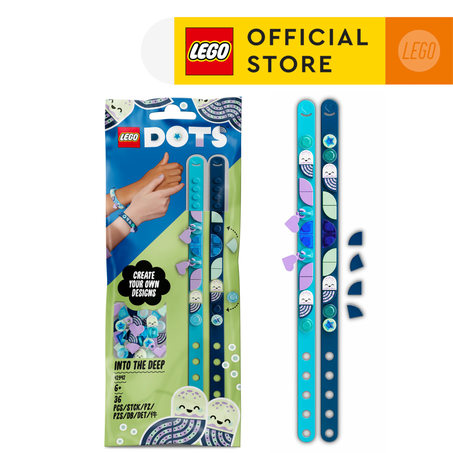 LEGO DOTS 41942 Bộ Vòng Tay Nàng Tiên Cá (36 chi tiết)