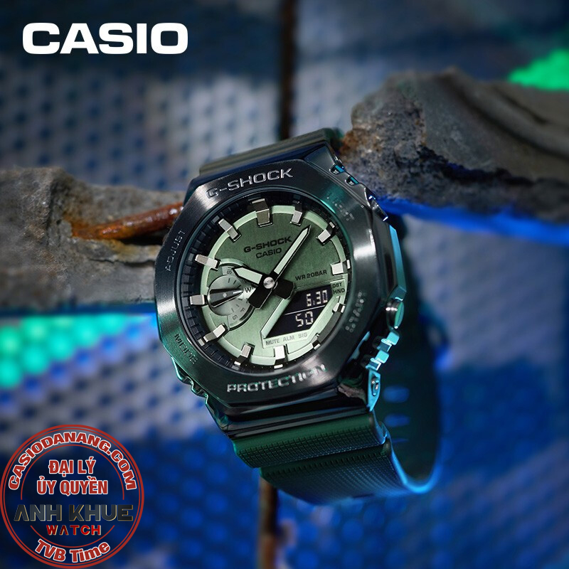 Đồng hồ nam dây nhựa Casio G-Shock chính hãng GM-2100B-3ADR