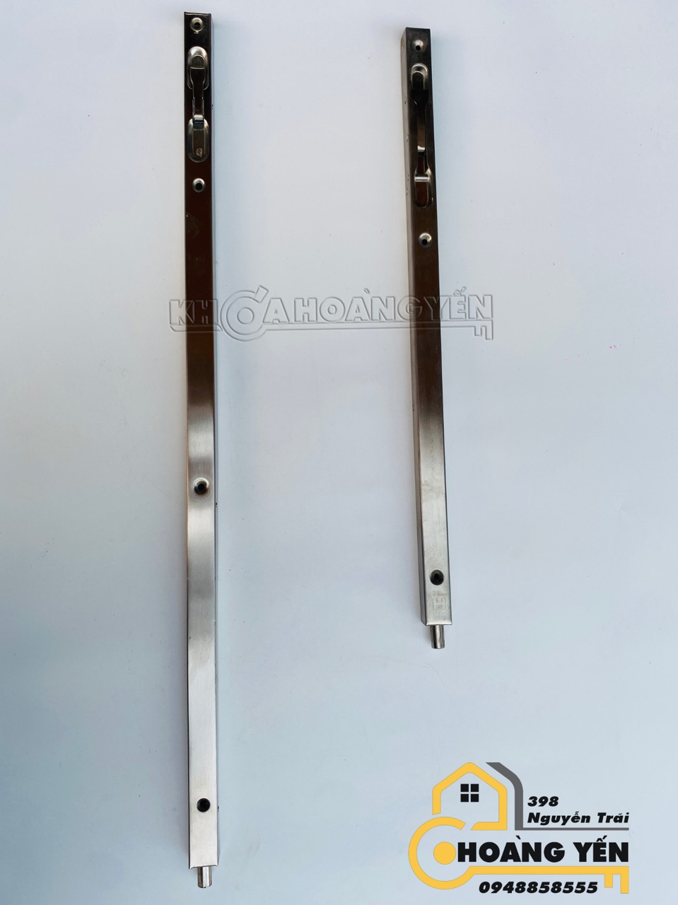 Chốt âm cửa cổng inox dài 40cm/ 60cm, Chốt âm inox lắp cửa gỗ, sắt, nhôm