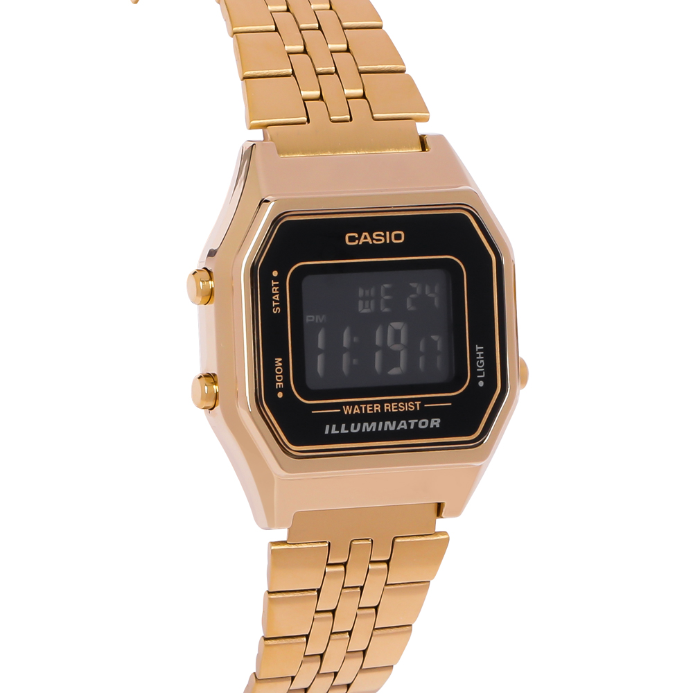 Đồng hồ điện tử nữ Casio Vintage LA680WGA-1BDF dây kim loại