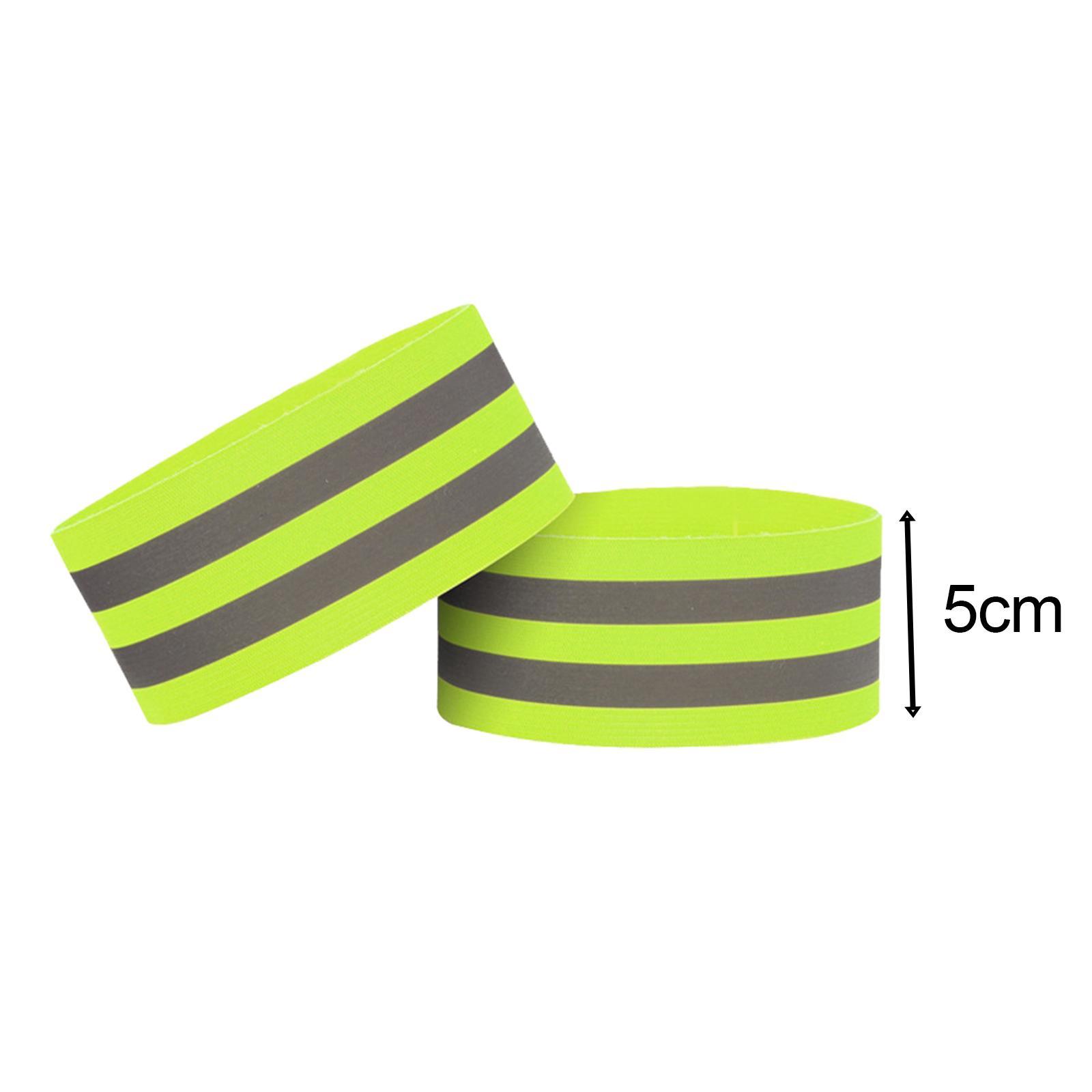 Reflective Bands Safety Reflector Straps Adjustable Elastic Reflective Arm Bands Reflectors Armband for Arm Ankle Wrist Leg