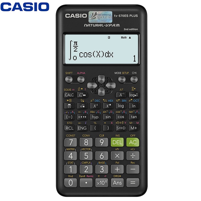 Máy tính Casio FX-570ES PLUS, Bảo hành 7 năm - Hàng chính hãng Bitex