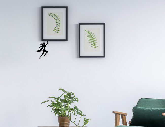 Sticker Kim Loại Nam Châm Trăng Trí 3D Hình Wonman Hero