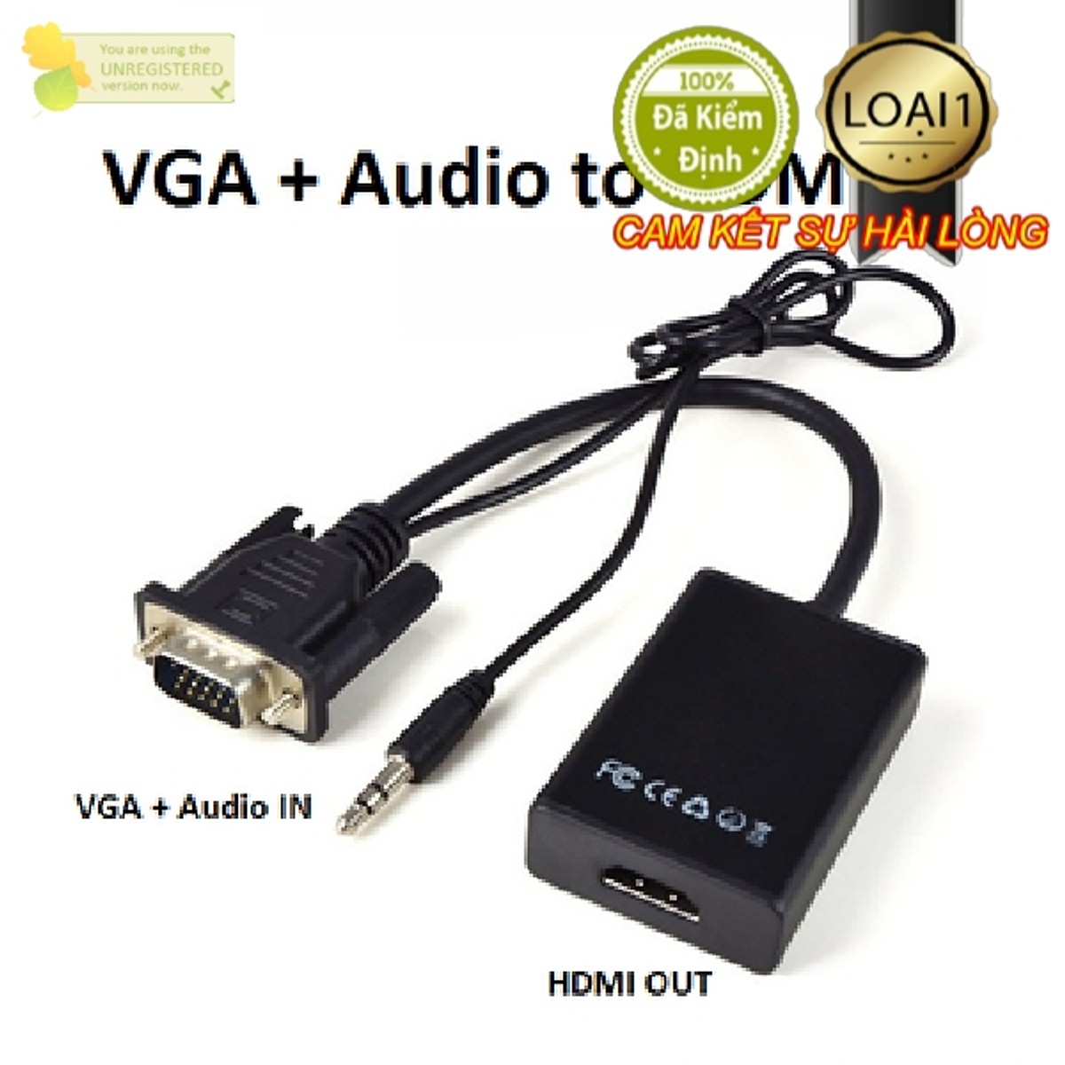 Bộ chuyển đổi VGA sang HDMI có Audio