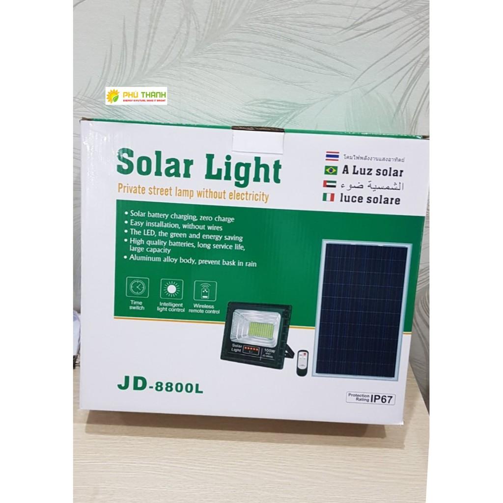 Đèn LED pha năng lượng mặt trời JINDIAN 100W JD-8800L - HÀNG CHÍNH HÃNG