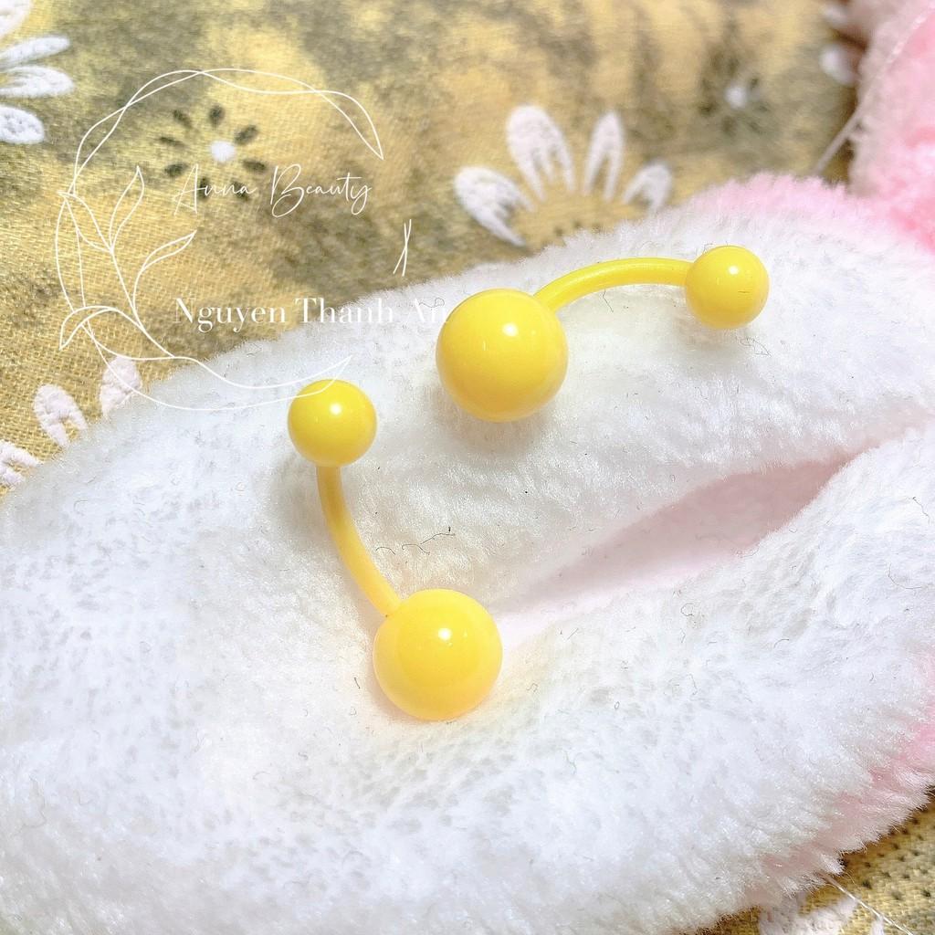 Khuyên rốn nhiều màu sắc bằng nhựa sinh học không gây kích ứng da xỏ khuyên piercing