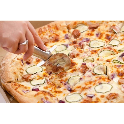 Dao cắt bánh pizza hoặc bột làm bánh lưỡi tròn bằng inox