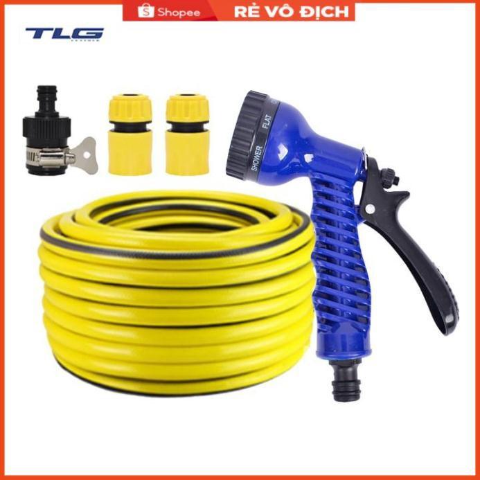 Bộ dây tăng áp 3 lần vòi xịt nước rửa xe, tưới cây loại 7-10m  206843