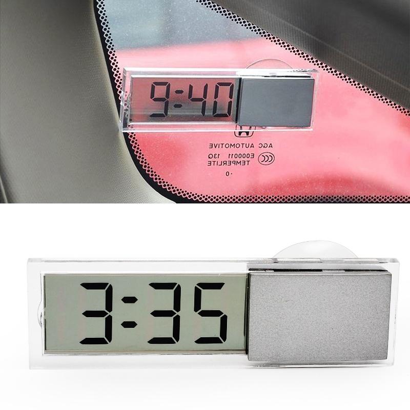 Đồng hồ điện tử màn hình LCD có giác hút gắn bảng điều khiển xe hơi