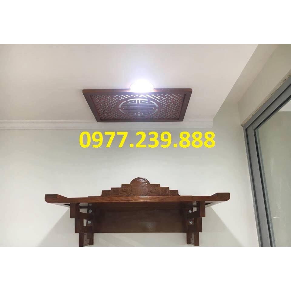 Bàn thờ treo gỗ sồi 89cm kèm chữ, chắn khói