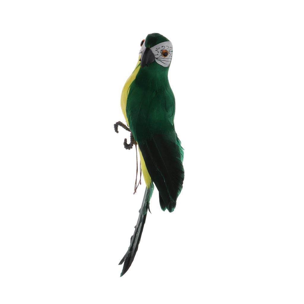 Parrot Artificial Bird Figurine Realistic Home Garden Decoration Ornaments