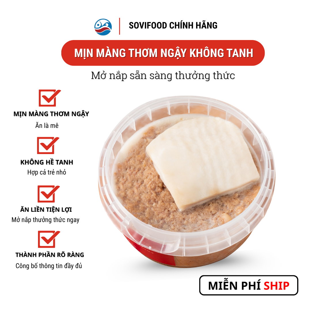 Pate Cột Đèn Hải Phòng Sovifood - Pate Tươi Nhiều Thịt Ít Gan, OCOP 3 Sao Hải Phòng - 350G