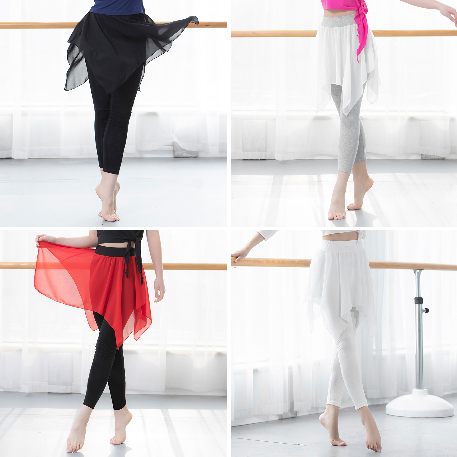 Quần Leggings kèm váy voan 2 trong 1 để khiêu vũ và yoga . Mềm mại và bền bỉ