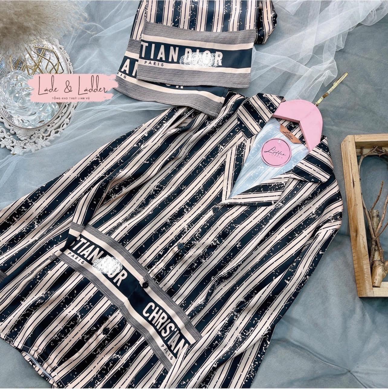 Bộ Lụa Qccc Thiết Kế Siêu Sang Pyjama Mặc nhà tôn dáng
