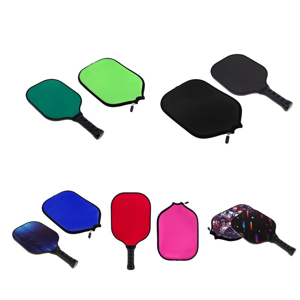 Durable Carbon Fiber Honeycomb Composite Core Pickleball Paddle / Racket & Zipper Neoprene Case Cover - Choice of Colors