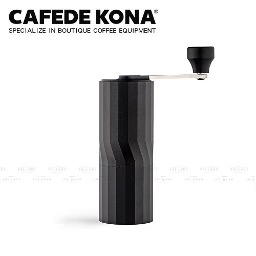 Cối xay tay M2 pro cà phê lưỡi thép CNC thân nhôm khắc vân kim cương CAFE DE KONA