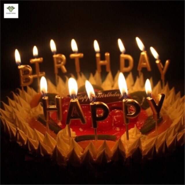 Bộ nến 13 chữ happy birthday