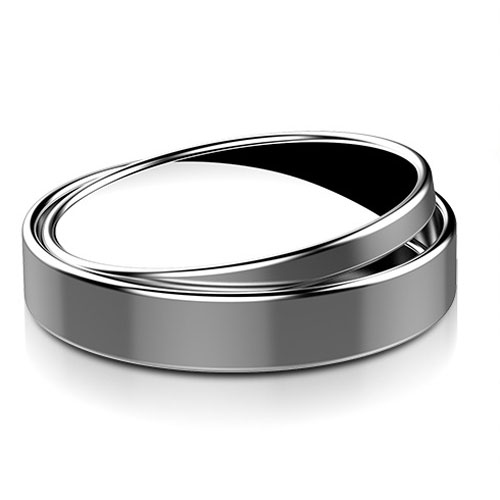 Gương Tròn Nhỏ 55mm Kính HD Dùng Cho Xe Ô Tô Có Thể Điều Chỉnh 360 Độ Viền Trắng Bạc