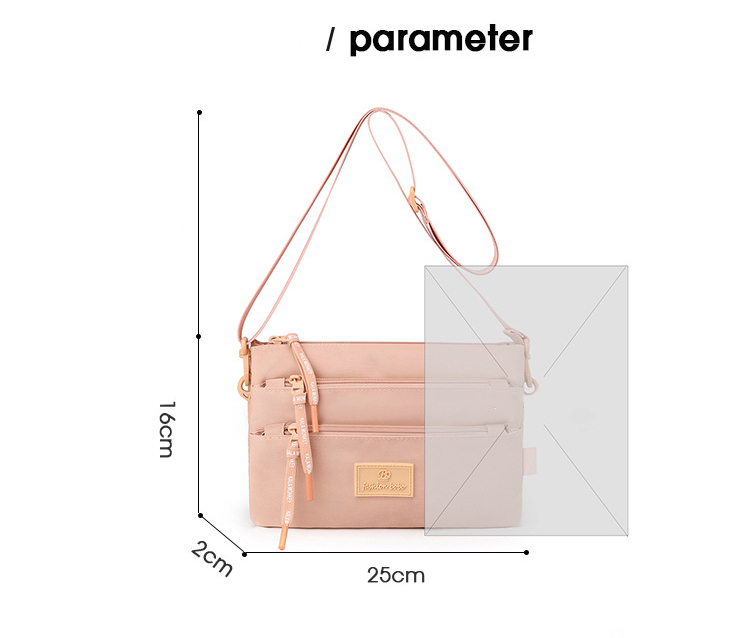 Túi Đeo Chéo Nữ Messenger Chất Liệu Polyester Hàng Nhập Khẩu Dùng Tiện Lợi 8847