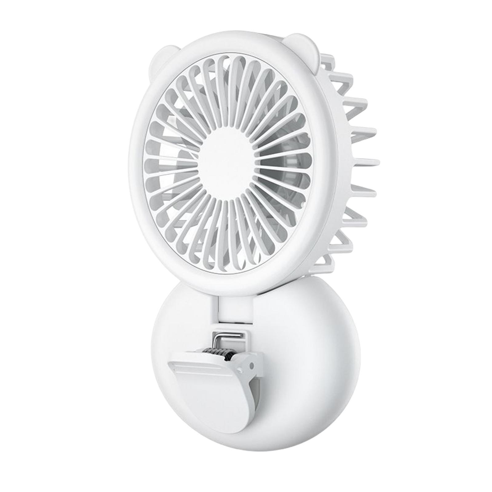 USB Neck Fan Rechargeable Mini Cooling Fan for Car Kitchen Shopping Travel Desktop