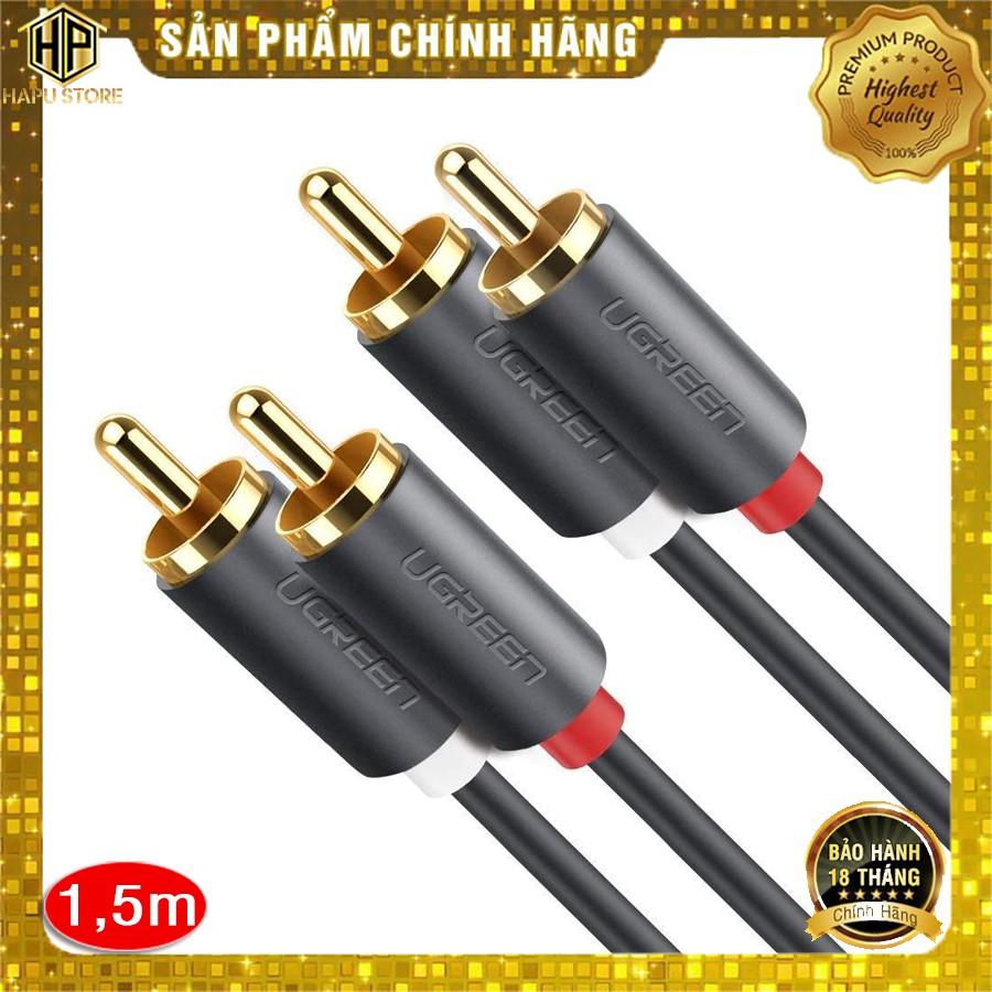 Dây cáp AV 2 đầu RCA dài 1.5M đến 5M Ugreen chính hãng - Hàng Chính Hãng