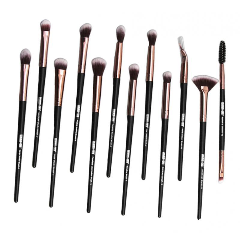 12Pcs Eye Makeup Brush Set For Eyeshadow Eyebrow Eyeliner