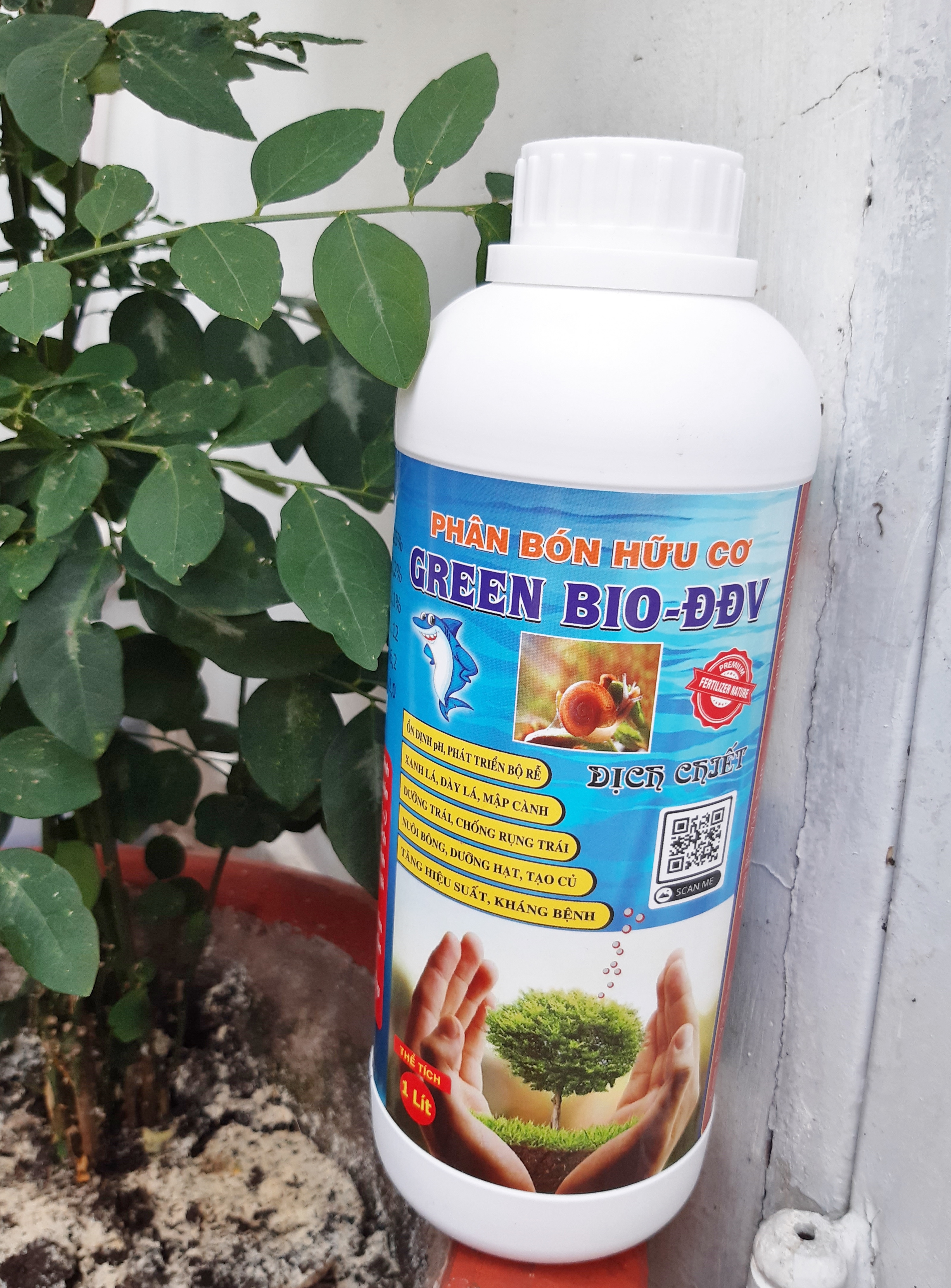 1L Phân Hữu Cơ Đạm Cá Tôm giàu Kali pha ra 400L Bón Cây Ăn Trái, Rau & Hoa Cảnh