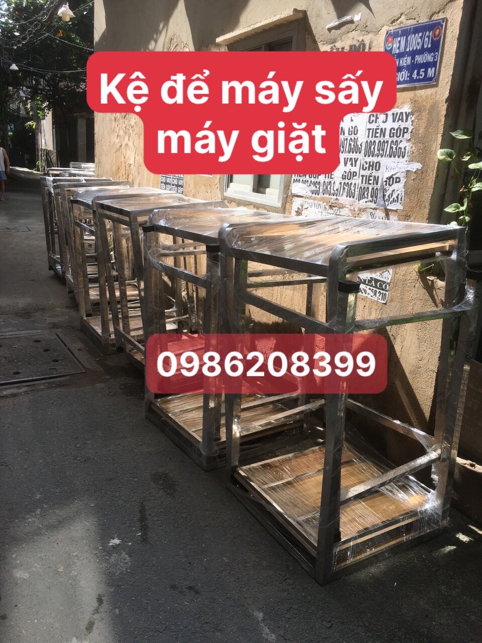 KỆ ĐỂ MÁY SẤY MÁY GIẶT - THÉP SƠN TĨNH ĐIỆN