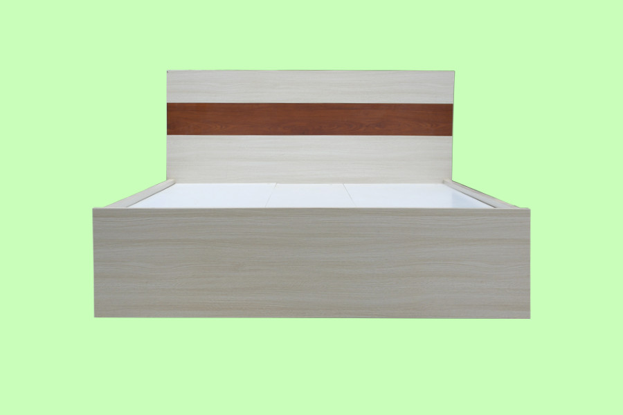 Giường ngủ 2 ngăn tủ HT 28.1 MDF Melamine Vân Gỗ chống trầy xước