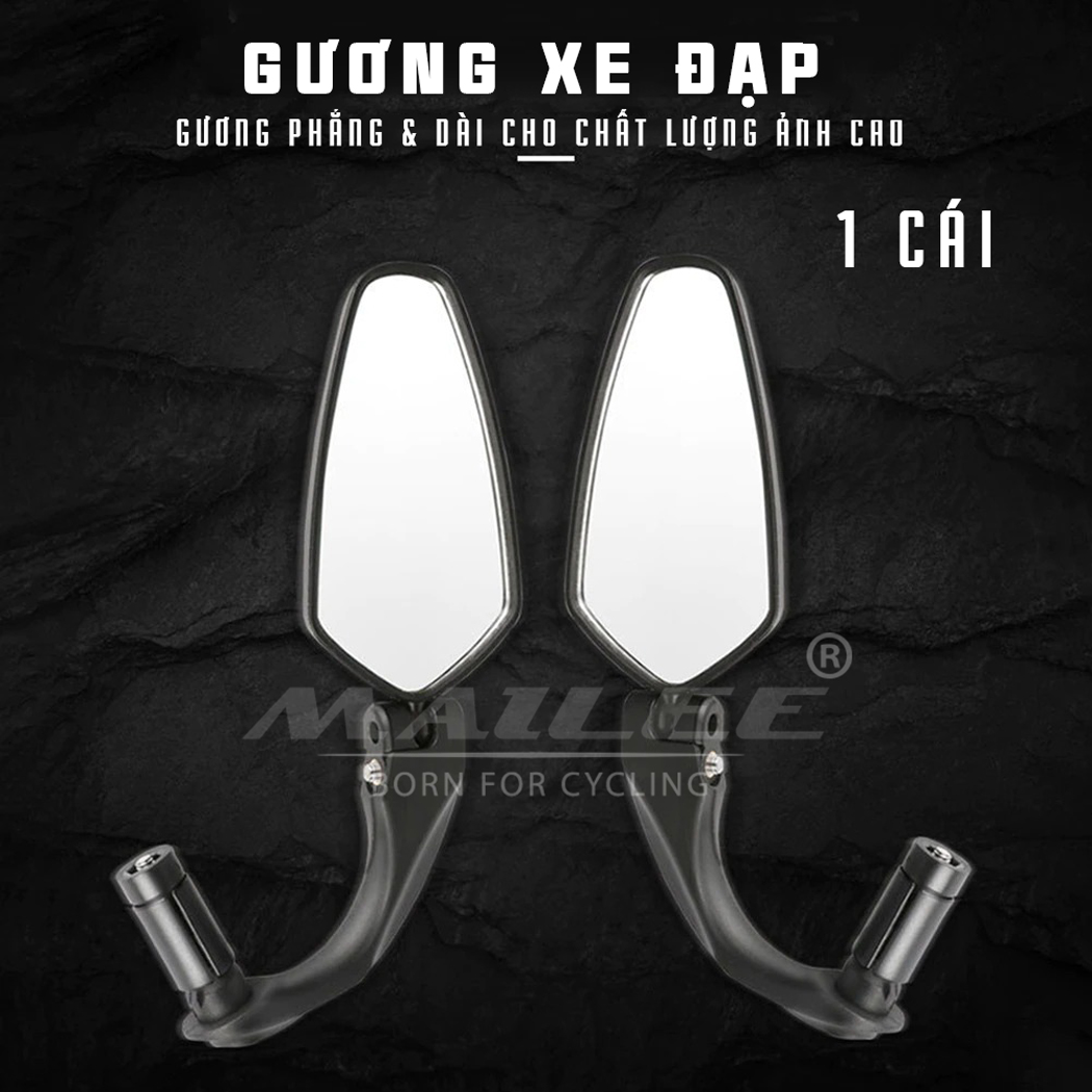 Gương chiếu hậu xe đạp mặt phẳng gắn tay lái/ ghi đông xe đạp YQ212 cho đường kính tay lái phi 16-22mm Mai Lee