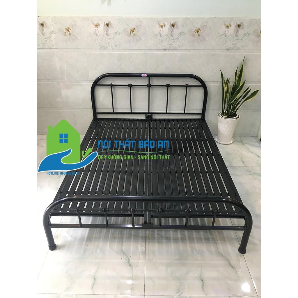 Giường sắt mỹ nghệ nhiều kích thước từ 1m đến 1m8 mẫu 05 - Bảo An