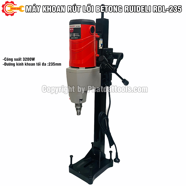 Máy khoan rút lõi betong bàn JFH 255-Công suất 3900W-Bảo hành 6 tháng-Khoan mũi tối đa 255mm