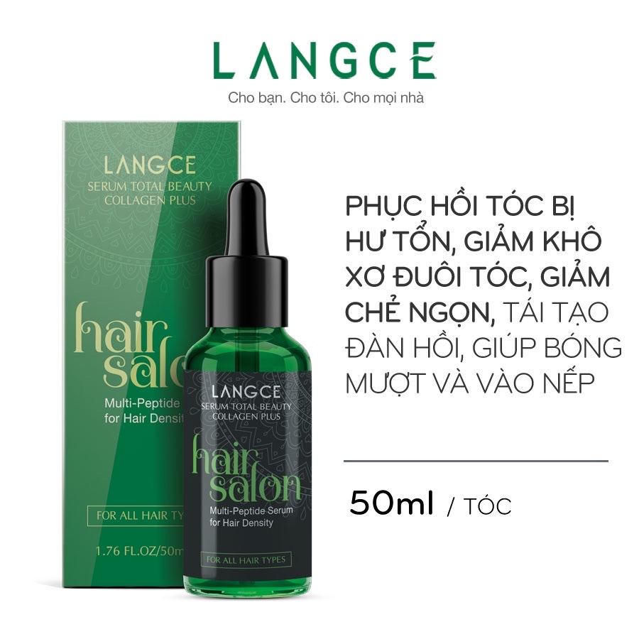 SERUM COLLAGEN+ PHỤC HỒI TÓC ĐẸP CHUẨN SALON 50ml LANGCE TOTAL BEAUTY