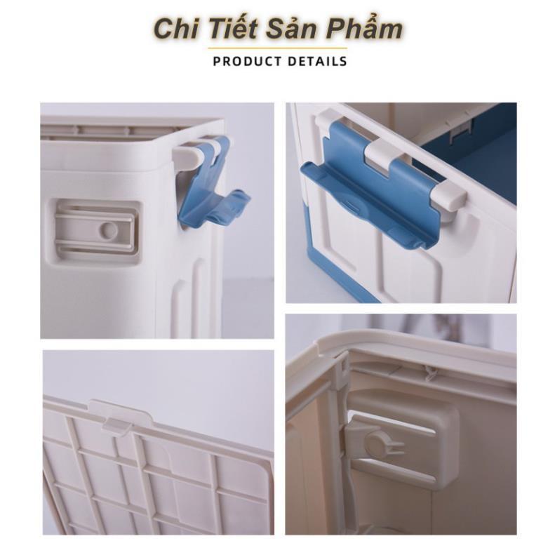 FOLDING BOX DURABLE - Hộp đựng 75L xếp gọn du lịch, picnic ( Tặng kèm 2 túi chống thấm )- Home and Garden