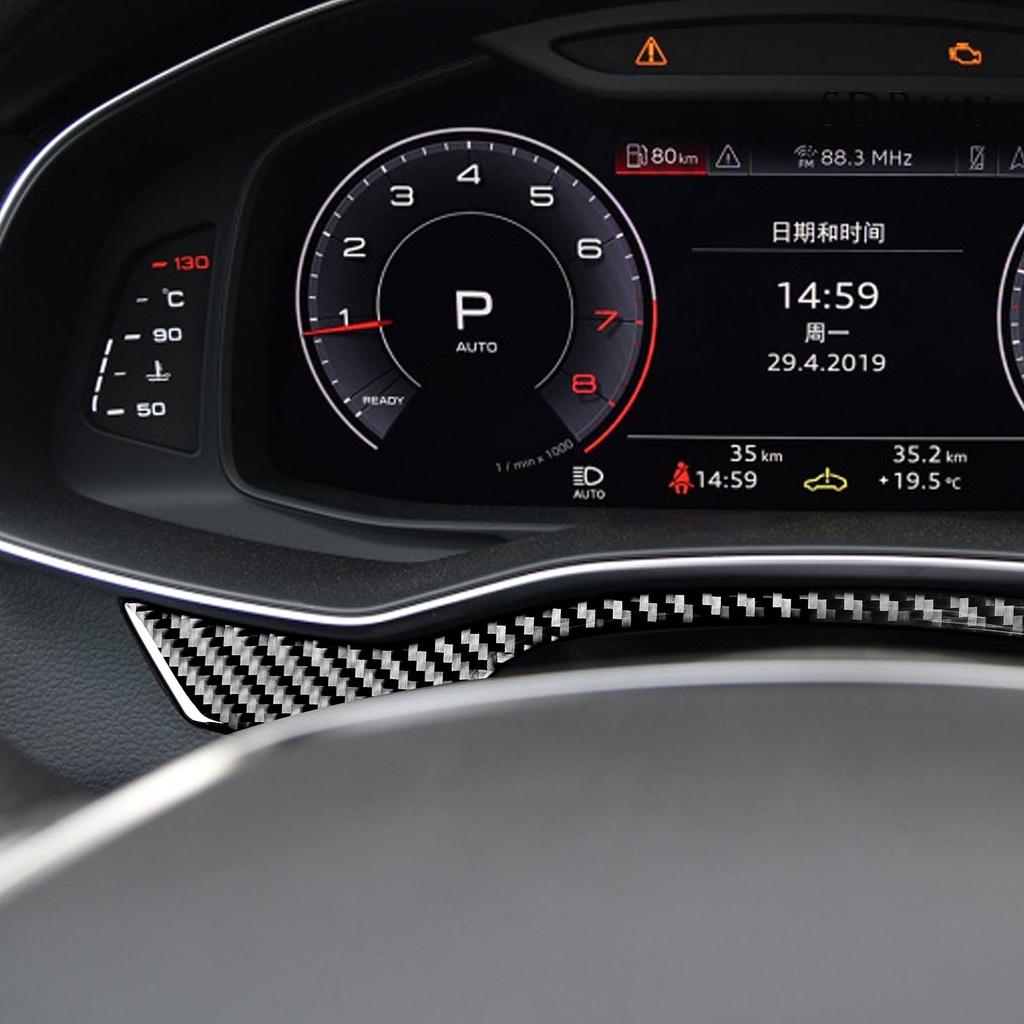 Miếng Dán Viền Đồng Hồ Xe Hơi Tự Dính Bằng Sợi Carbon Cho Audi A6L A7 2019