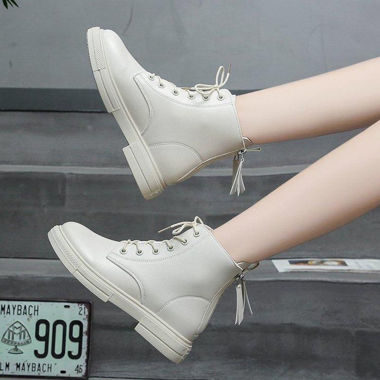 Giày bốt màu trơn đơn giản thời trang cho nữ