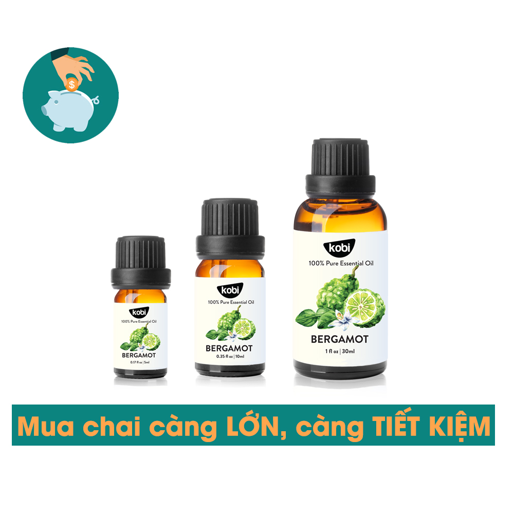 Tinh dầu Cam Hương Kobi Bergamot essential oil giúp thư giãn, giảm trầm cảm, giảm đau hiệu quả