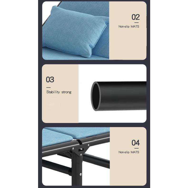 Giường xếp đa năng 63x193cm nằm ngủ trưa tại văn phòng, Giường gấp gọn kèm đệm