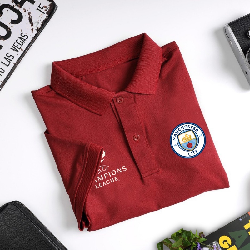 Áo Polo Manchester City Basic Cá Sấu Cao Cấp Co Dãn, Thoáng Mát Form Rộng Dành Cho Nam Và Nữ