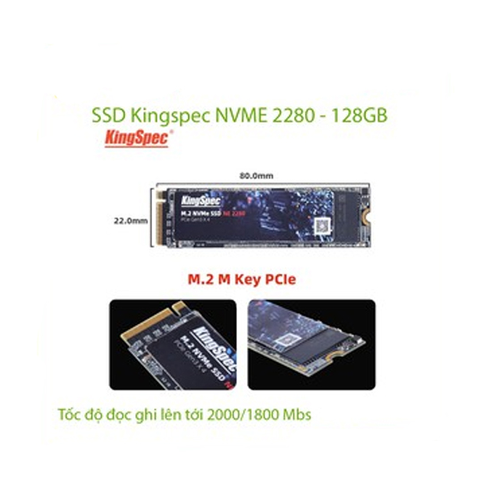 Ổ cứng SSD KingSpec 1TB M.2 2280 NVMe PCIe Gen3x4 - Hàng chính hãng