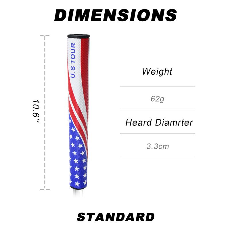 CRESTGOLF Putter Grip Grips DU LỊCH MỸ Golf Flag Putter Grips PU Golf Club Grips Antiskid Golf Grip Color: Size 3.0
