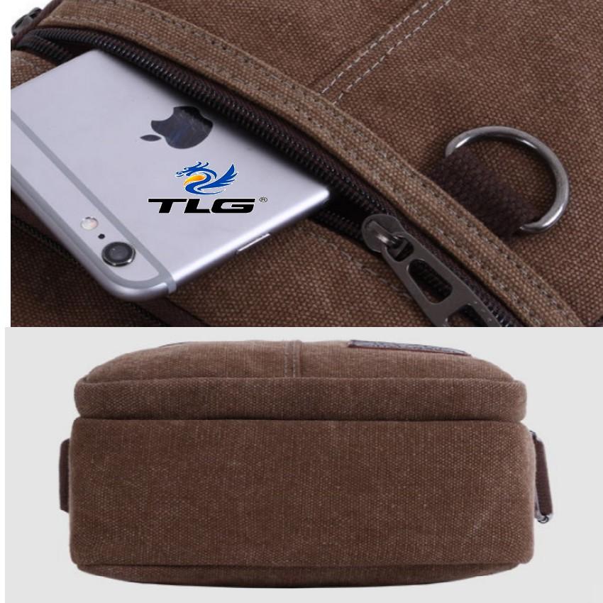 Túi đeo chéo canvas phối da Đồ Da Thành Long TLG 208109